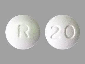 See also Warning section. . R 20 white round pill